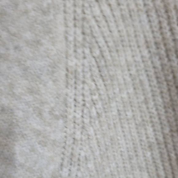 Topshop Women's Cream/Gray Knit Turtleneck/Cowl Sweater Cropped Size 12 GUC - Picture 3 of 12